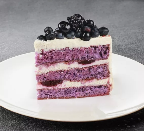 Blueberry Nights Cake (slice)