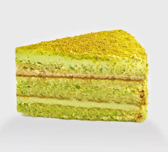 Pistachio cake (slice)