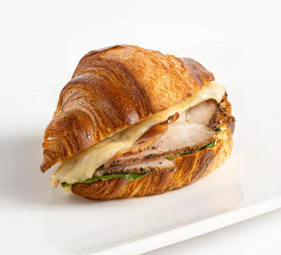 Mini croissant with turkey pastrami